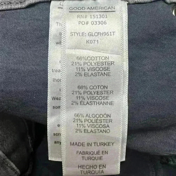 𝅺good American Good Legs Crop Raw Edge | Black071 Size 0/25 - Picture 10 of 10